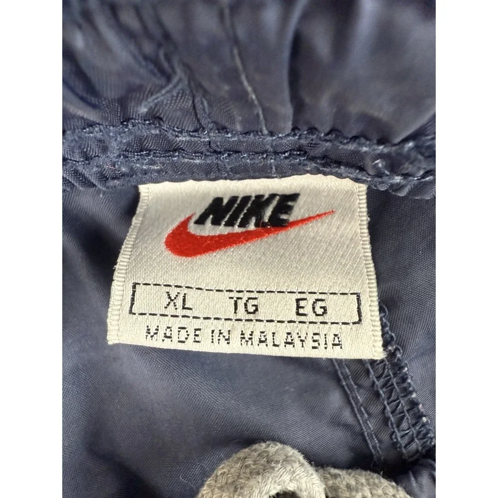 Vintage Nike White Tag Navy Tapered Ankle‎ Zip Nylon Windbreaker Men's XL
